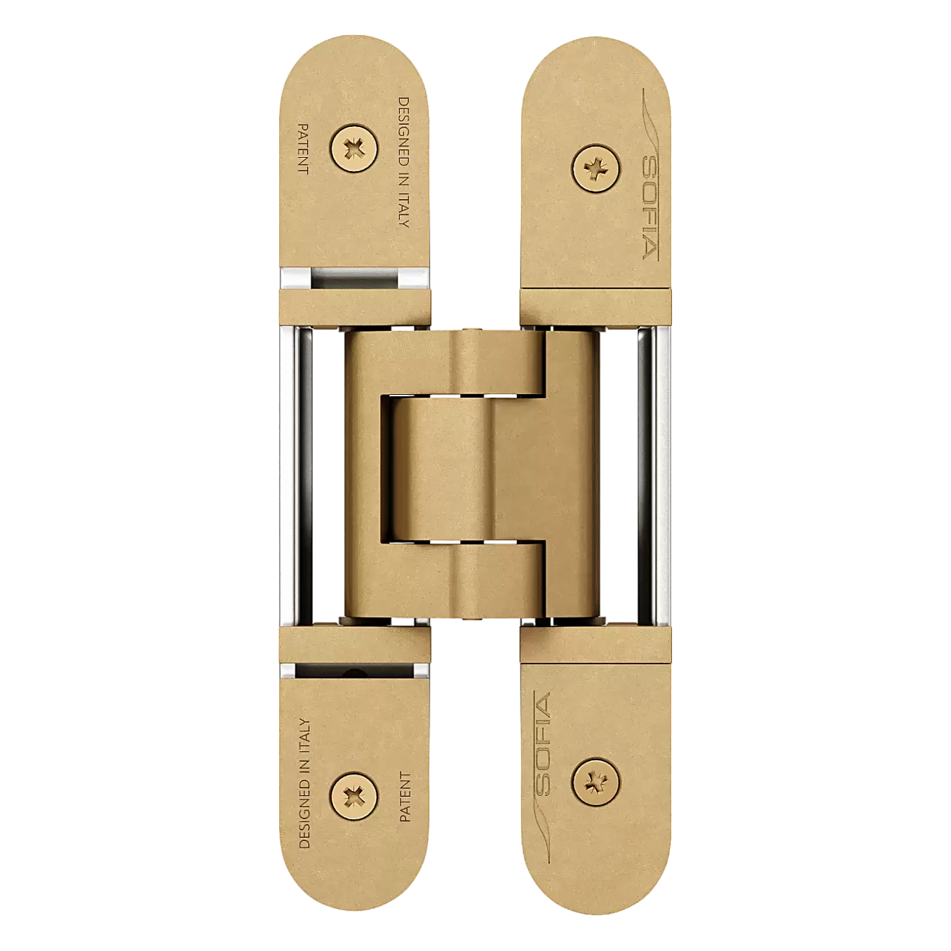 Скрытые петли Феникс, латунь матовая