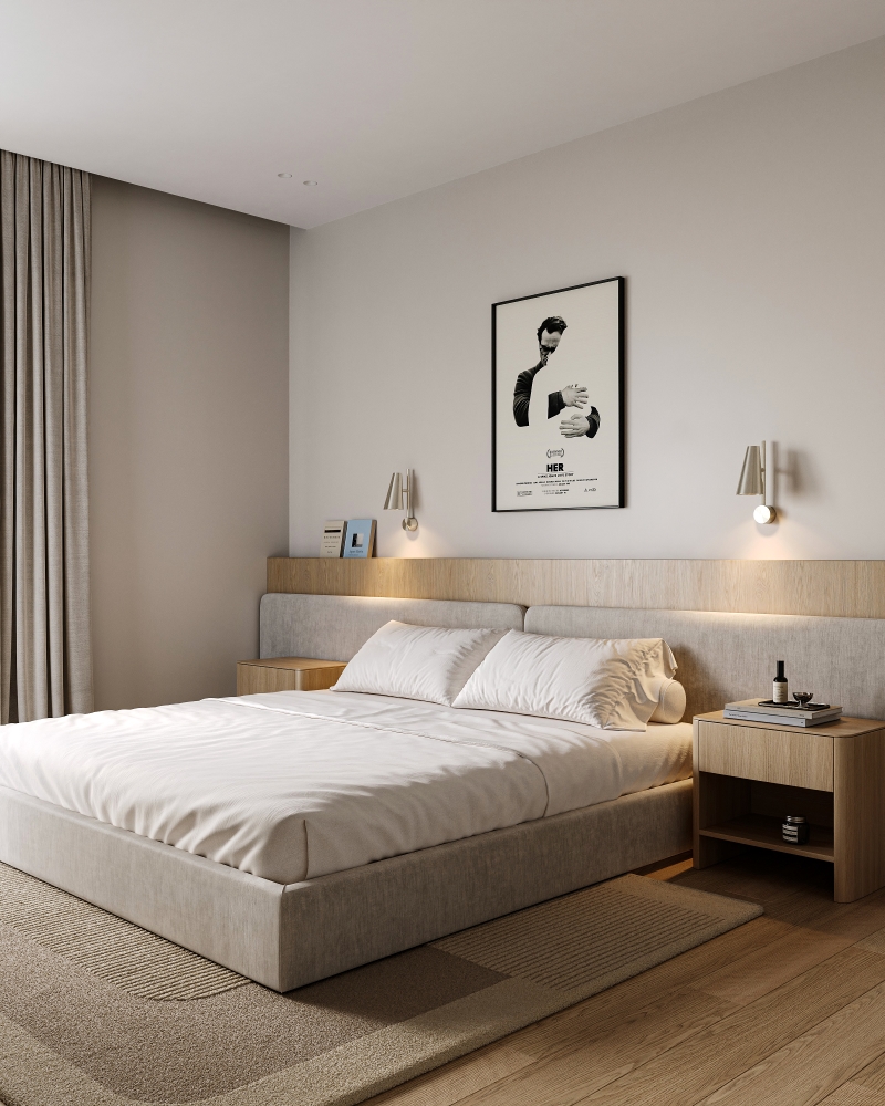 Мастер спальня с радиусной стеной — 10