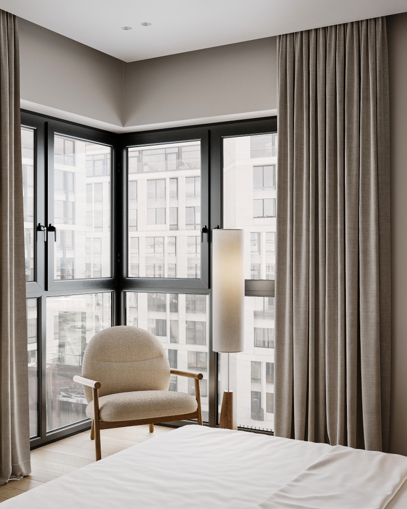 Мастер спальня с радиусной стеной — 13