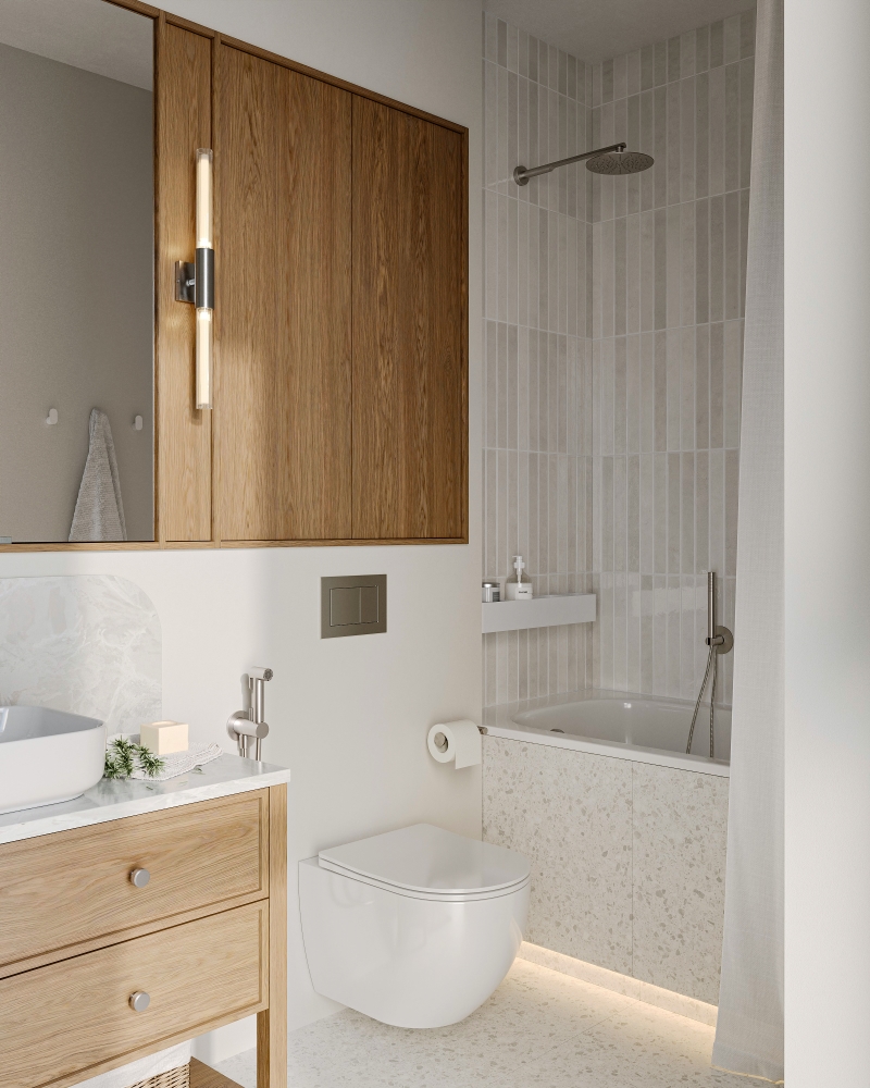 Ванная комната с видом на город — 7