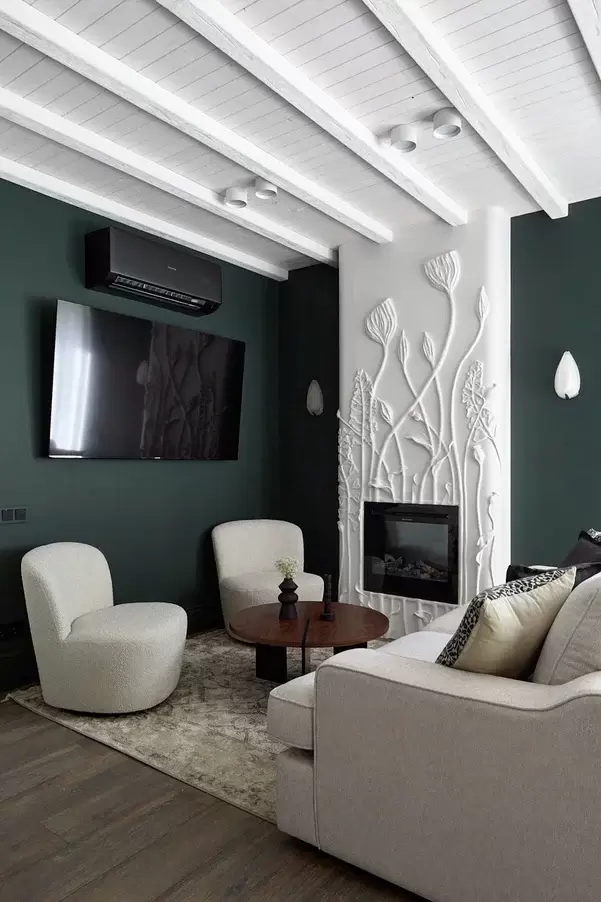 Кухня-гостиная с цветущим камином — 2