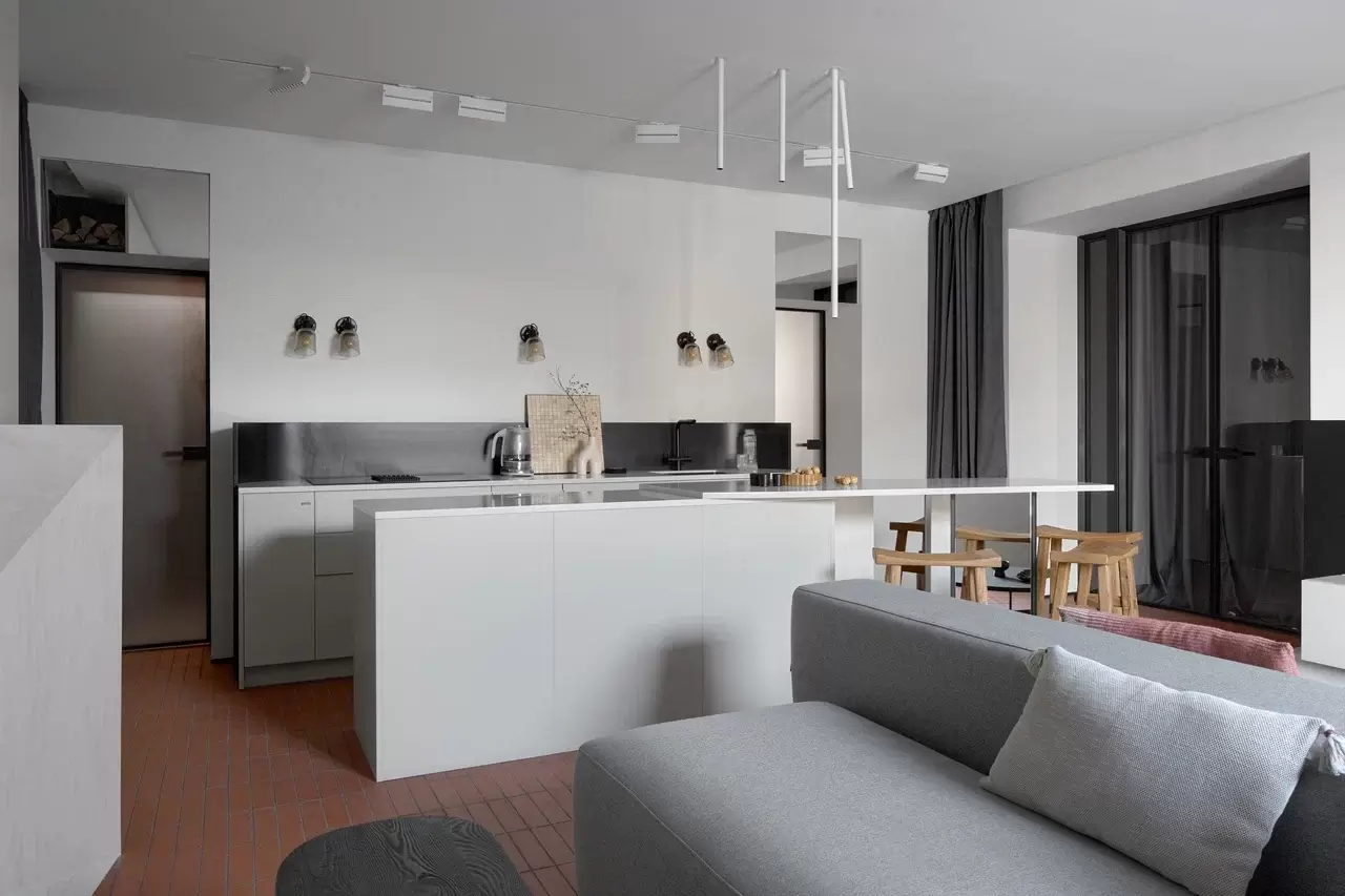 Кухня-гостиная и сельский минимализм